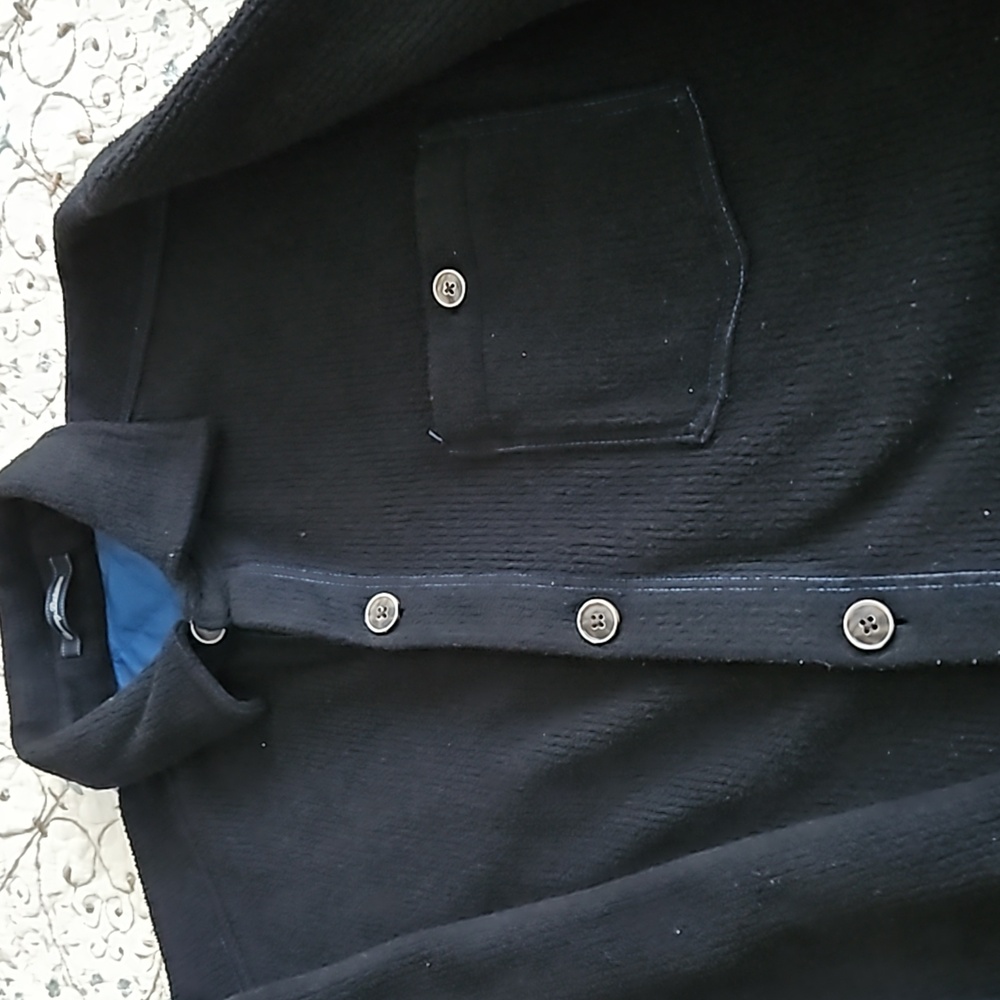 Tommy Bahama Men's Black Fleece Shirt Jacket Medium - Picture 3 of 13